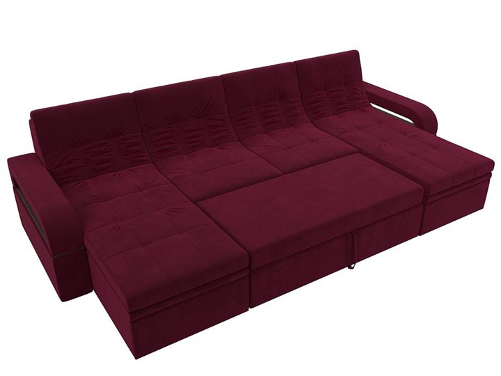 П-образный диван Лига-035 мини, Бордовый (микровельвет) в Чите - изображение 2