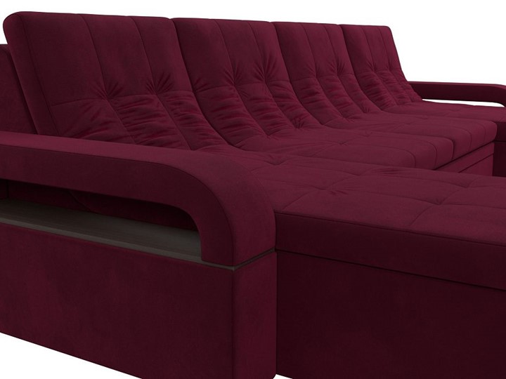 П-образный диван Лига-035 мини, Бордовый (микровельвет) в Чите - изображение 4