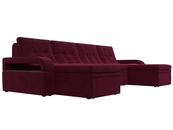 П-образный диван Лига-035 мини, Бордовый (микровельвет) в Чите - изображение 5