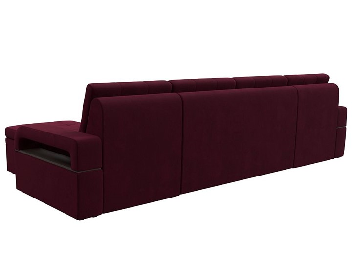 П-образный диван Лига-035 мини, Бордовый (микровельвет) в Чите - изображение 6