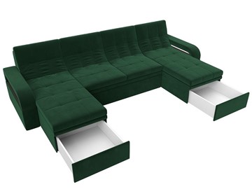 П-образный диван Лига-035 мини, Зеленый (велюр) в Чите - предосмотр 2