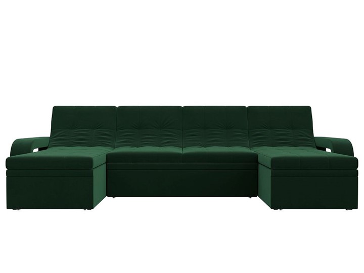 П-образный диван Лига-035 мини, Зеленый (велюр) в Чите - изображение 3