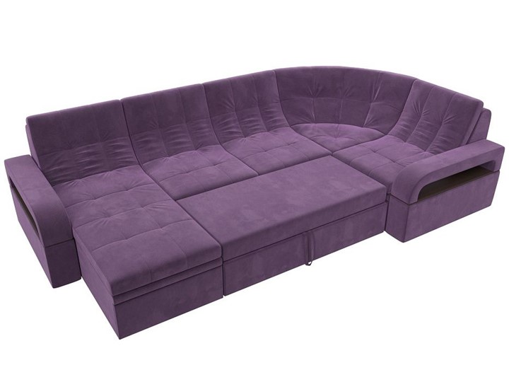 П-образный диван Лига-035, Сиреневый (Микровельвет) в Чите - изображение 1