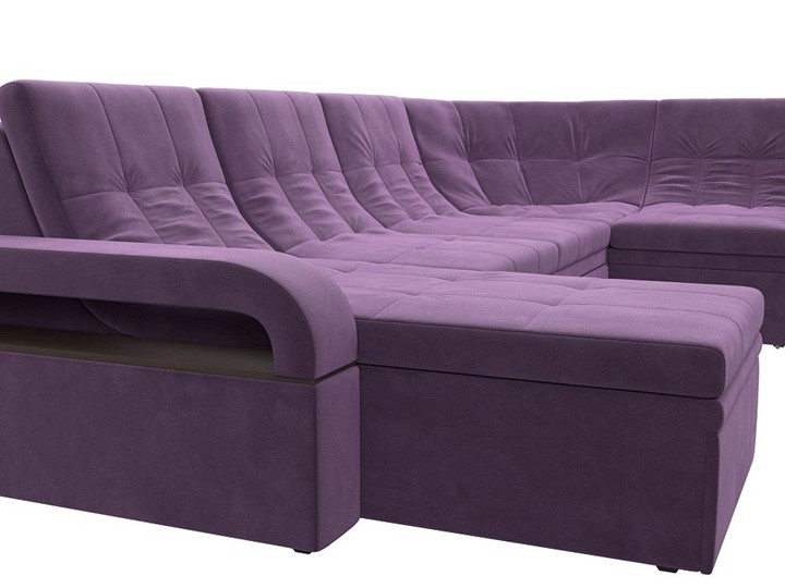 П-образный диван Лига-035, Сиреневый (Микровельвет) в Чите - изображение 4
