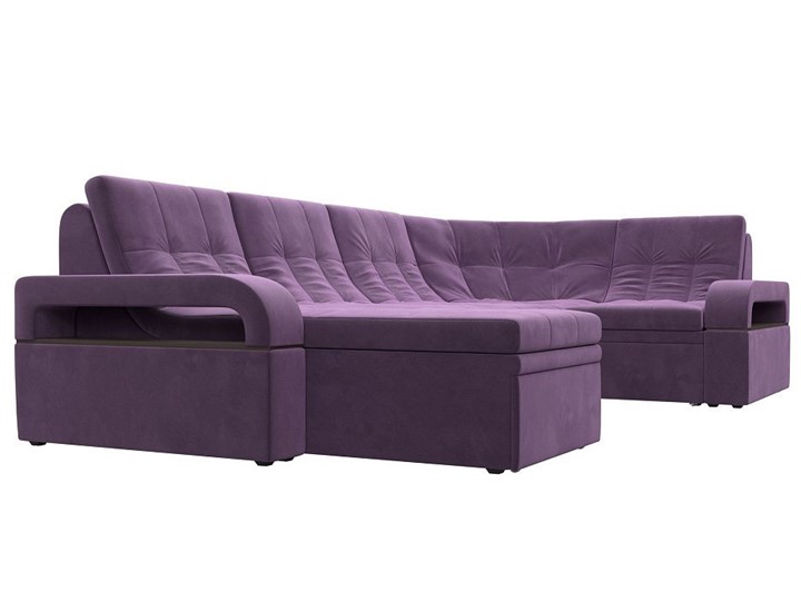 П-образный диван Лига-035, Сиреневый (Микровельвет) в Чите - изображение 5