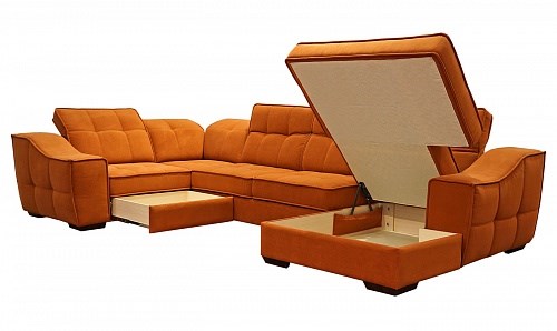 Угловой диван N-11-M (П1+ПС+УС+Д2+Д5+П1) в Чите - изображение 1