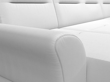 Большой П-образный диван Клайд, Белый (Экокожа) в Чите - предосмотр 5