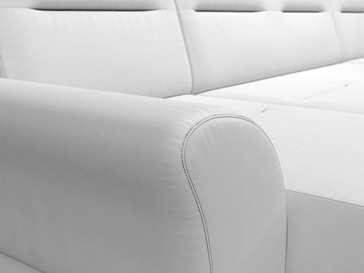 Большой П-образный диван Клайд, Белый (Экокожа) в Чите - изображение 5