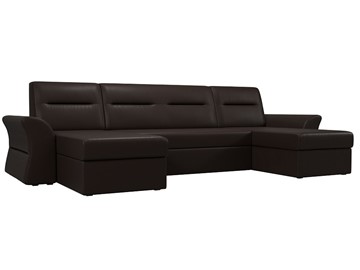 Большой П-образный диван Клайд, Коричневый (Экокожа) в Чите - предосмотр