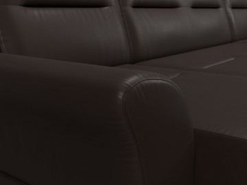 Большой П-образный диван Клайд, Коричневый (Экокожа) в Чите - предосмотр 5