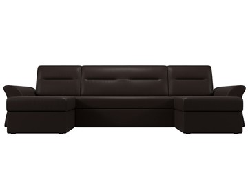 Большой П-образный диван Клайд, Коричневый (Экокожа) в Чите - предосмотр 7