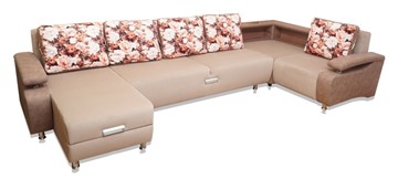 П-образный диван Престиж-15 люкс с полкой в Чите