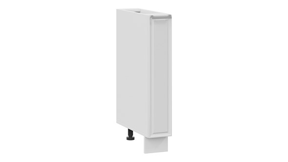 Шкаф напольный с выдвижной корзиной Белладжио 1Н15К (Белый, Фон белый) в Чите - изображение