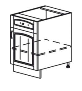 Кухонная тумба Кантри рабочая однодверная с ящиком 820*400*525 мм в Чите