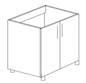 Кухонный шкаф двухдверный под накладную мойку Некст МДФ  Б23 МДФ  матовый в Чите