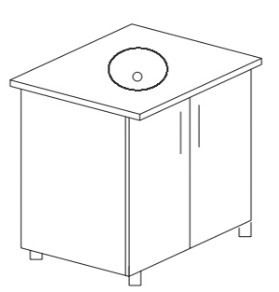 Кухонный шкаф двухдверный под врезную мойку Некст МДФ  Б25 МДФ  премиум, глянец, металик в Чите