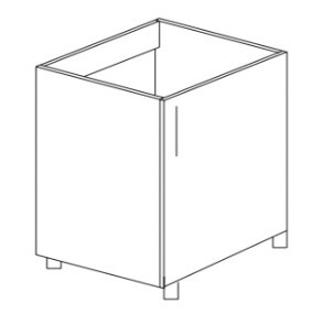 Кухонный шкаф однодверный под накладную мойку Некст МДФ  Б22 МДФ  премиум, глянец, металик в Чите