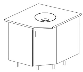 Кухонный шкаф угловой под врезную мойку Некст МДФ  Б28 МДФ  премиум, глянец, металик в Чите