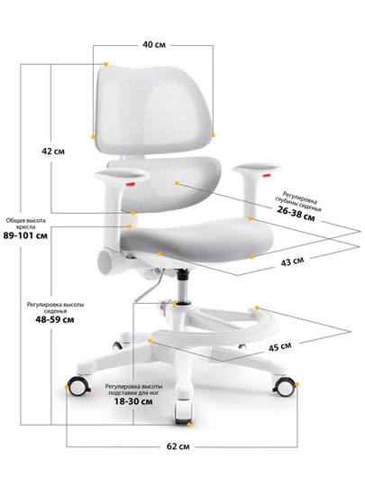 Детское растущее кресло Dream Air Y-607 G в Чите - изображение 2