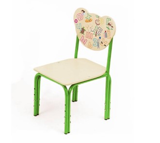 Детский стул Кузя 1-3 Азбука (Зеленый) в Чите
