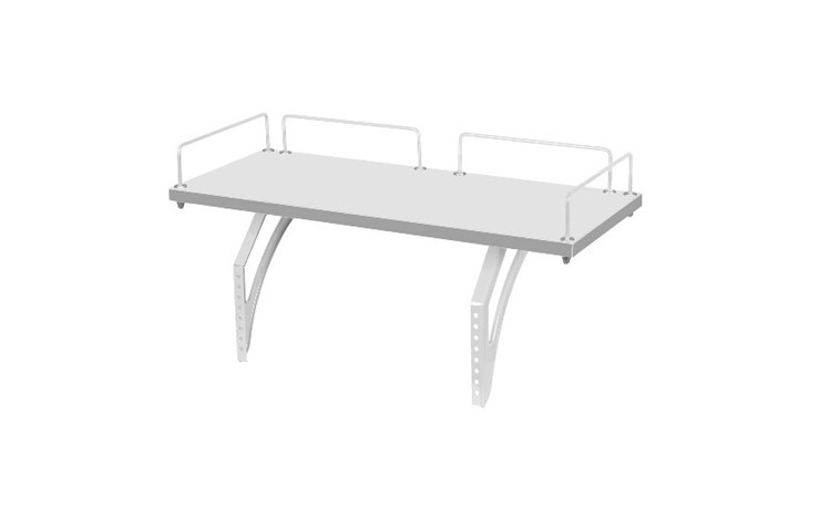 Растущий стол 1/75-40 (СУТ.25) + Polka_z 1/600 (2шт) белый/белый/Серый в Чите - изображение 1