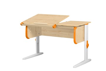 Растущий стол 1/75-40 (СУТ.25) Бежевый/Белый/Оранжевый в Чите