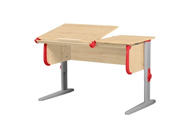 Растущий стол 1/75-40 (СУТ.25) Бежевый/Серый/Красный в Чите