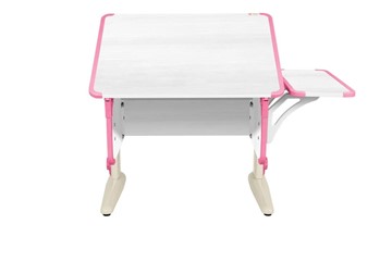Детский стол-трансформер 4/75 (СУТ.41) + Polka_b 4/550 Рамух белый/бежевый/розовый в Чите