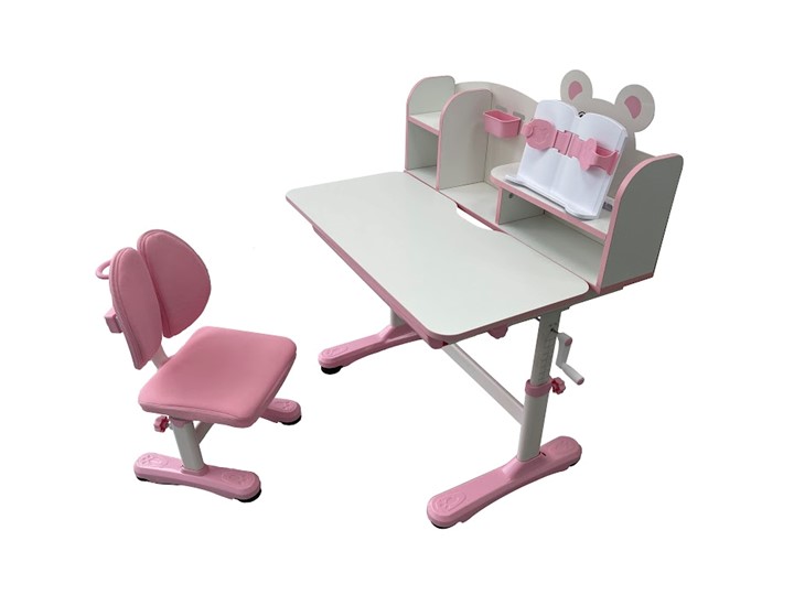 Растущая парта и стул Carezza Pink FUNDESK в Чите - изображение 1
