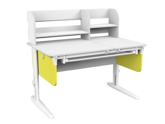 Детский стол-трансформер Lp/70-45 (СУТ.62 PRO) белый/белый/лайм в Чите - изображение 1