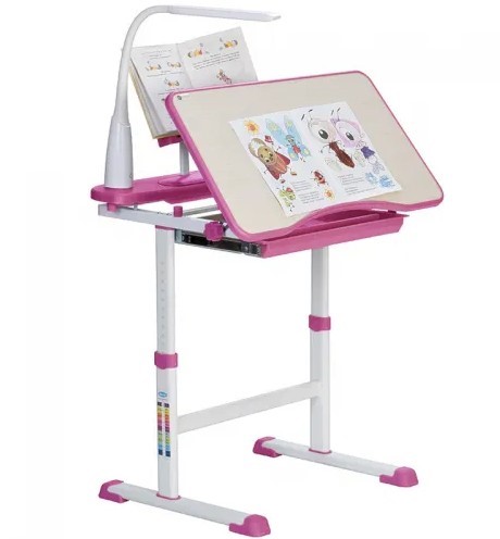 Детский стол-трансформер RIFFORMA SET-17A, розовый, клен в Чите - изображение 3