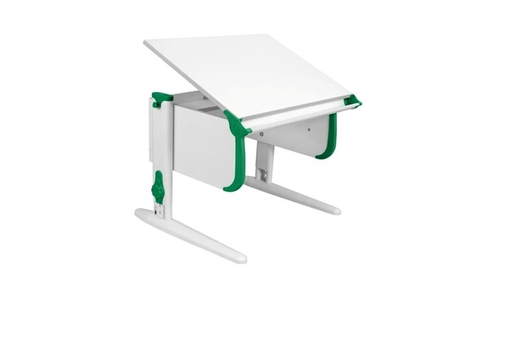 Детский стол-трансформер 1/75 (СУТ.24) белый/белый/Зеленый в Чите - изображение 1