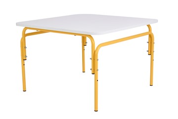 Детский растущий стол Фея Мой малыш, 0-1 гр., белый-желтый в Чите