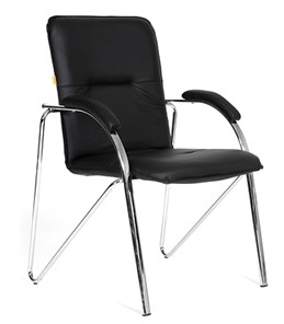 Кресло CHAIRMAN 850 Экокожа Terra 118 черная в Чите - предосмотр
