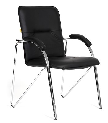 Кресло CHAIRMAN 850 Экокожа Terra 118 черная в Чите - изображение